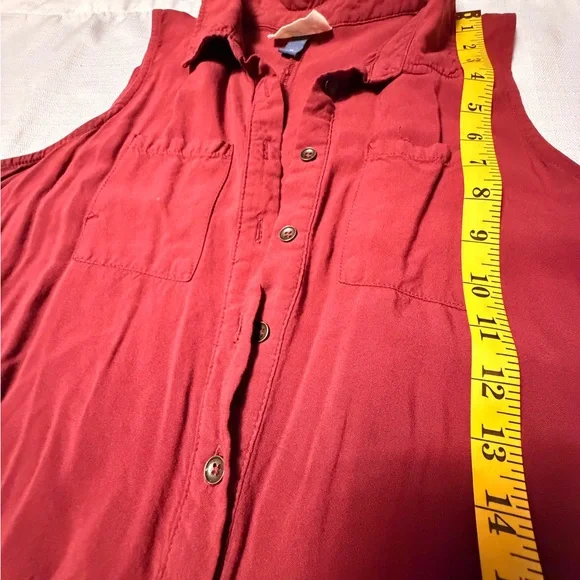 Universal Thread Rust Sleeveless Wide-Leg Jumpsuit with Drawstring - Picture 8 of 9